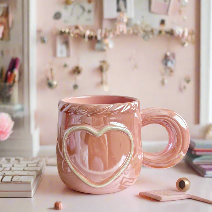 Pink Heart Mug